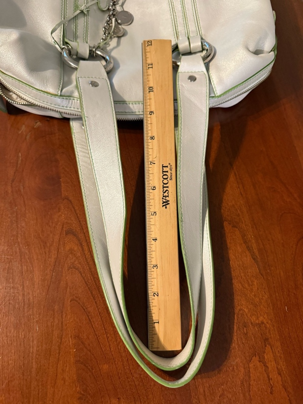 Elliott Lucca Pearly White Leather Shoulder Bag | Y2K Charm Bag Spring Summer 🤍 - Picture 14 of 16